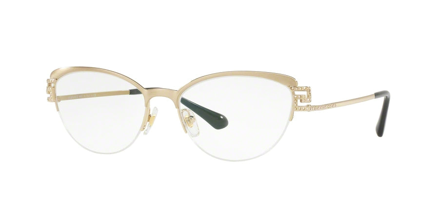 Versace VE1239B Cat Eye Eyeglasses  1339-BRUSHED PALE GOLD 53-17-140 - Color Map gold