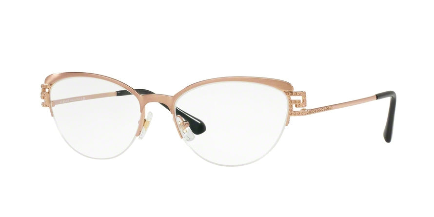 Versace VE1239B Cat Eye Eyeglasses  1386-BRUSHED COPPER 53-17-140 - Color Map bronze/copper