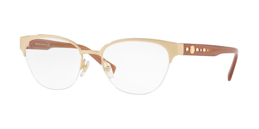 Versace VE1255B Butterfly Eyeglasses  1002-GOLD 52-18-140 - Color Map gold