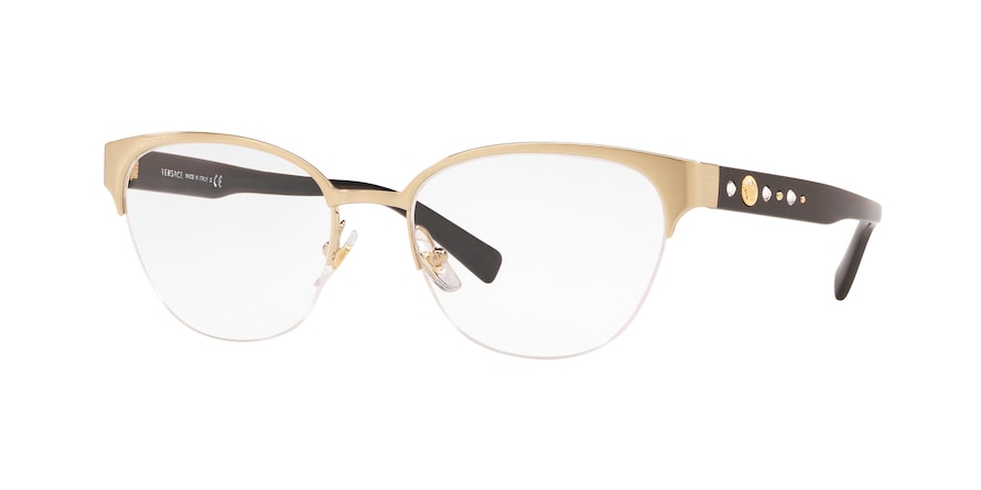 Versace VE1255B Butterfly Eyeglasses  1253-PALE GOLD 52-18-140 - Color Map gold