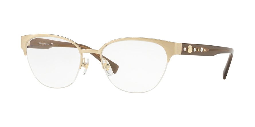 Versace VE1255B Butterfly Eyeglasses  1339-PALE GOLD 52-18-140 - Color Map gold