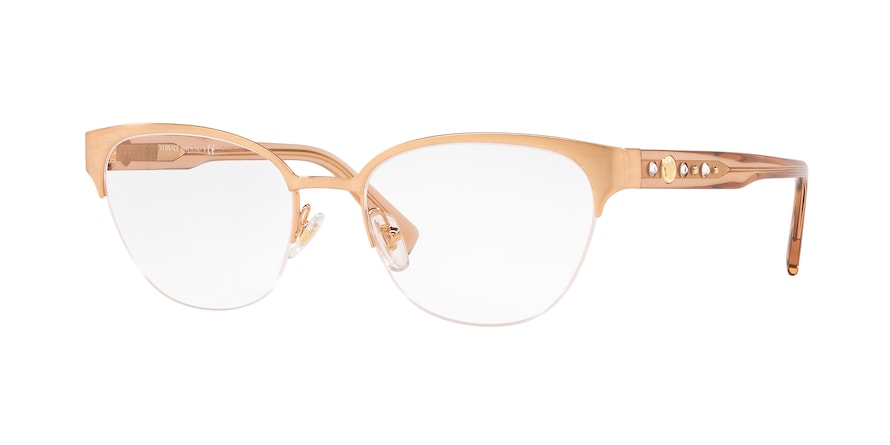 Versace VE1255B Butterfly Eyeglasses  1412-PINK GOLD 52-18-140 - Color Map pink