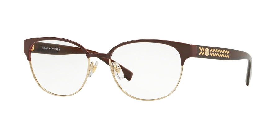Versace VE1256 Pillow Eyeglasses  1435-DARK RED/GOLD 53-17-140 - Color Map red