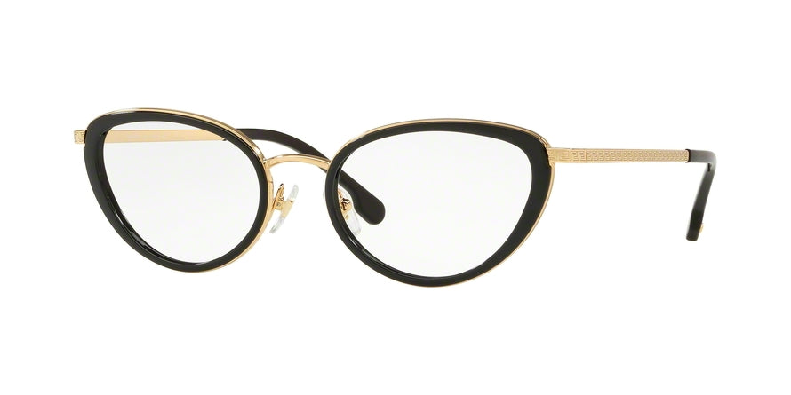 Versace VE1258 Phantos Eyeglasses  1438-BLACK/GOLD 52-19-140 - Color Map black