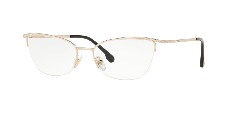 Versace VE1261B Cat Eye Eyeglasses  1252-PALE GOLD 54-17-140 - Color Map gold