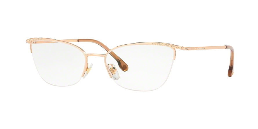 Versace VE1261B Cat Eye Eyeglasses  1412-ROSE GOLD 54-17-140 - Color Map pink