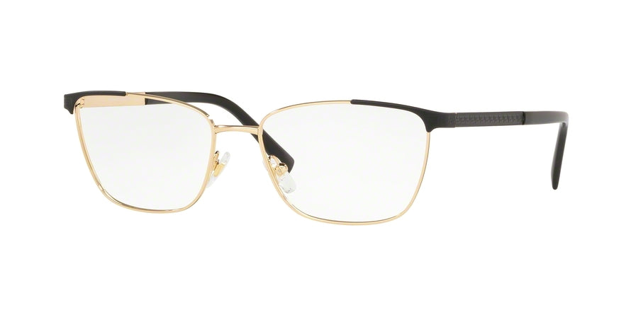 Versace VE1262 Pillow Eyeglasses  1456-MATTE BLACK/GOLD 54-16-140 - Color Map gold