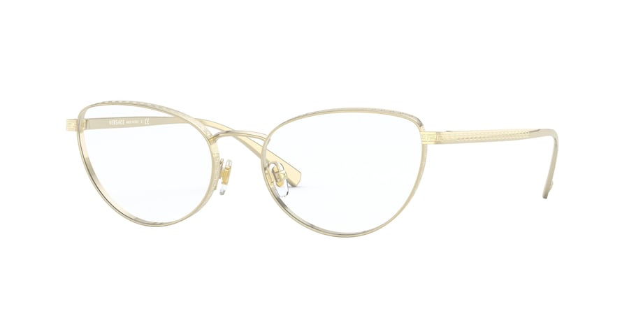 Versace VE1266 Cat Eye Eyeglasses  1252-PALE GOLD 54-17-140 - Color Map gold