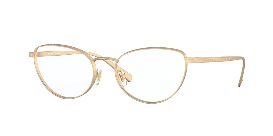 Versace VE1266 Cat Eye Eyeglasses  1410-MATTE GOLD 54-17-140 - Color Map gold