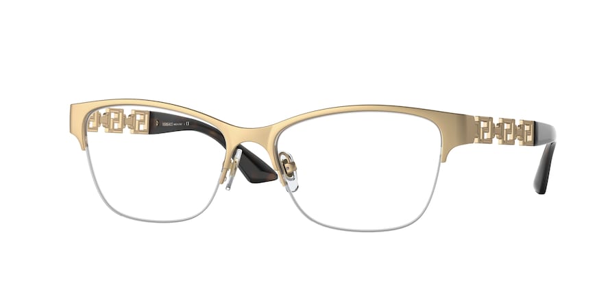 Versace VE1270 Pillow Eyeglasses  1410-MATTE GOLD 54-16-140 - Color Map gold