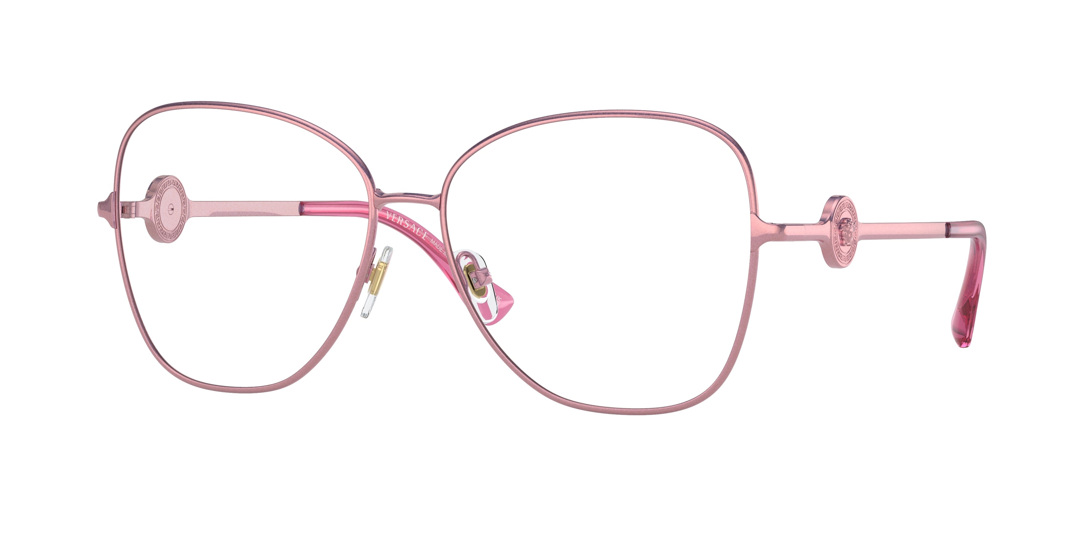 Versace VE1289 Butterfly Eyeglasses  1500-Metallized Pink 57-140-14 - Color Map Pink
