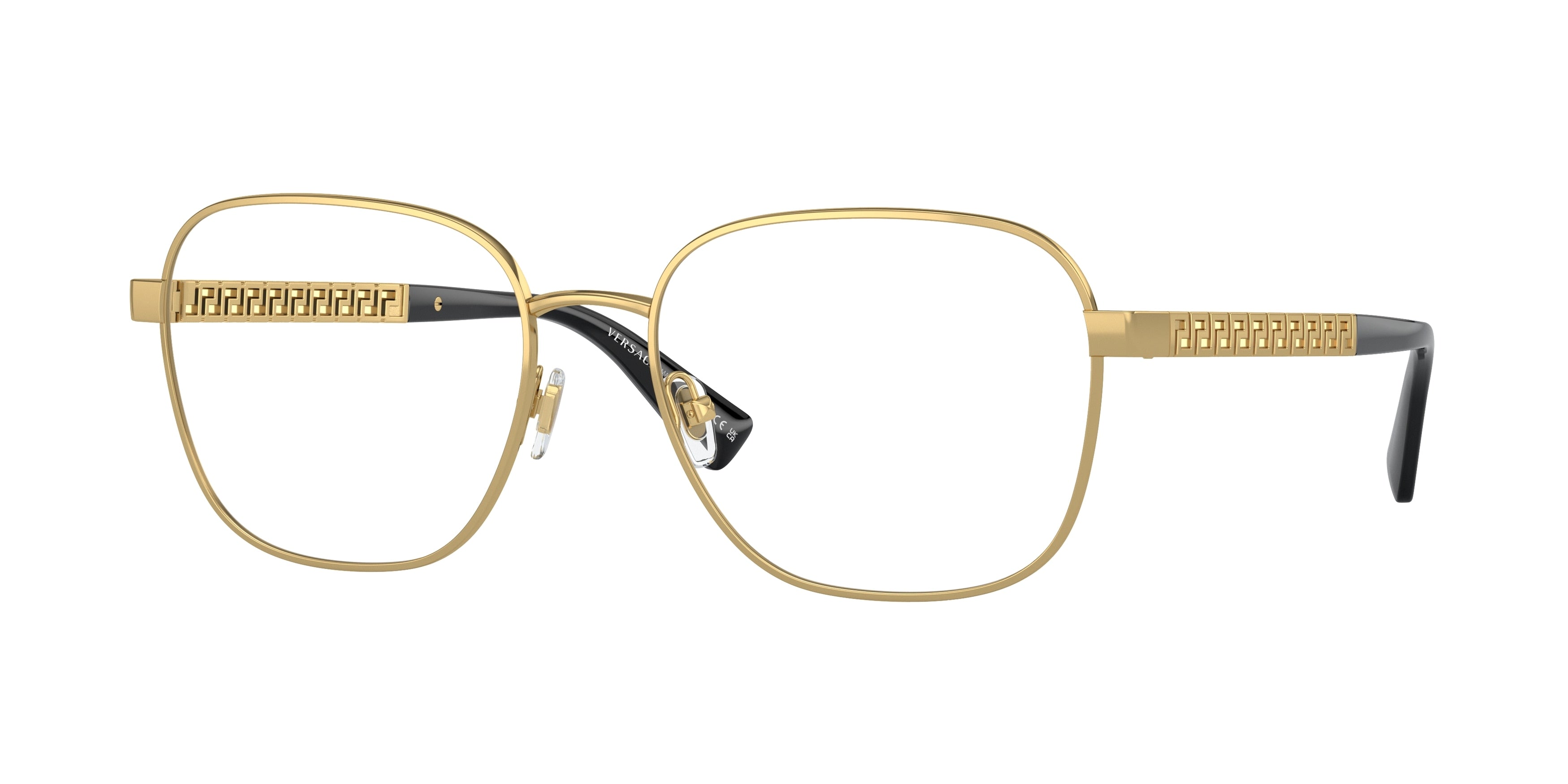 Versace VE1290 Phantos Eyeglasses  1002-Gold 56-145-17 - Color Map Gold