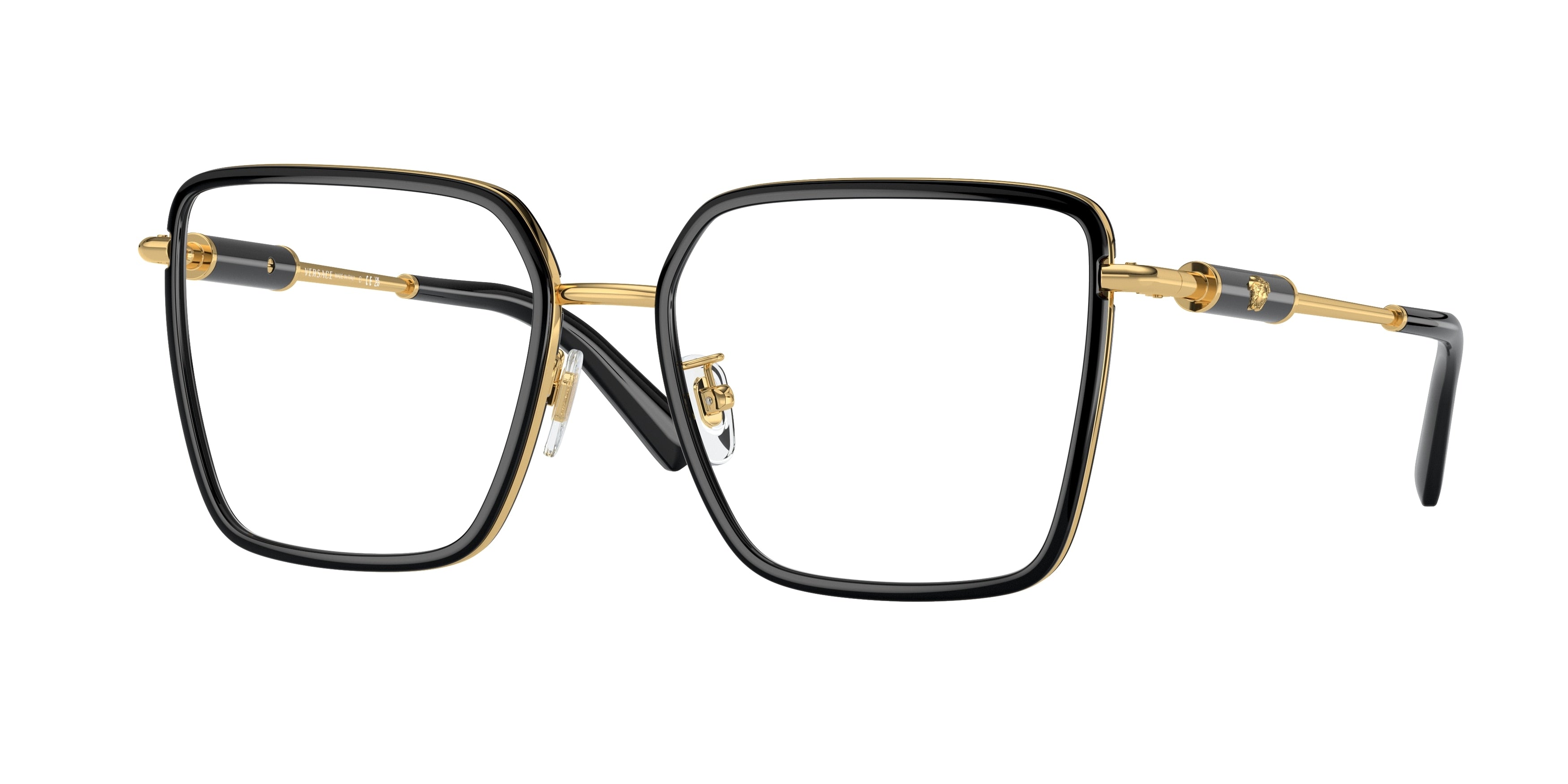 Versace VE1294D Butterfly Eyeglasses  1511-Black 55-140-17 - Color Map Black