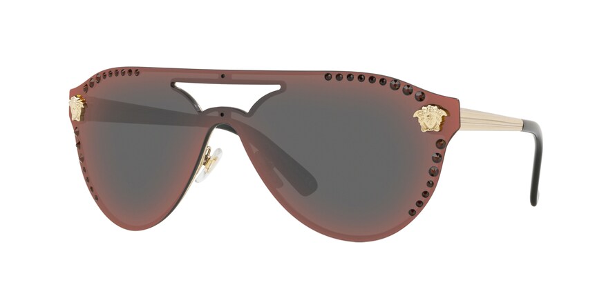 Versace VE2161B Irregular Sunglasses  1252W6-PALE GOLD 42-142-140 - Color Map red