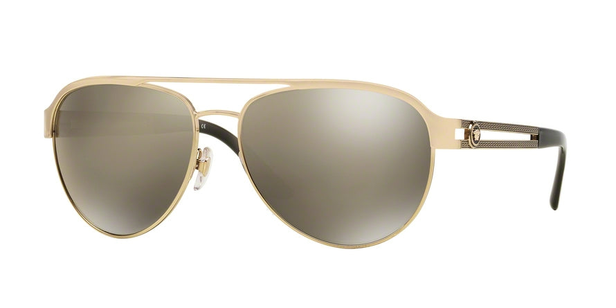 Versace VE2165 Pilot Sunglasses  12525A-PALE GOLD 58-15-140 - Color Map gold