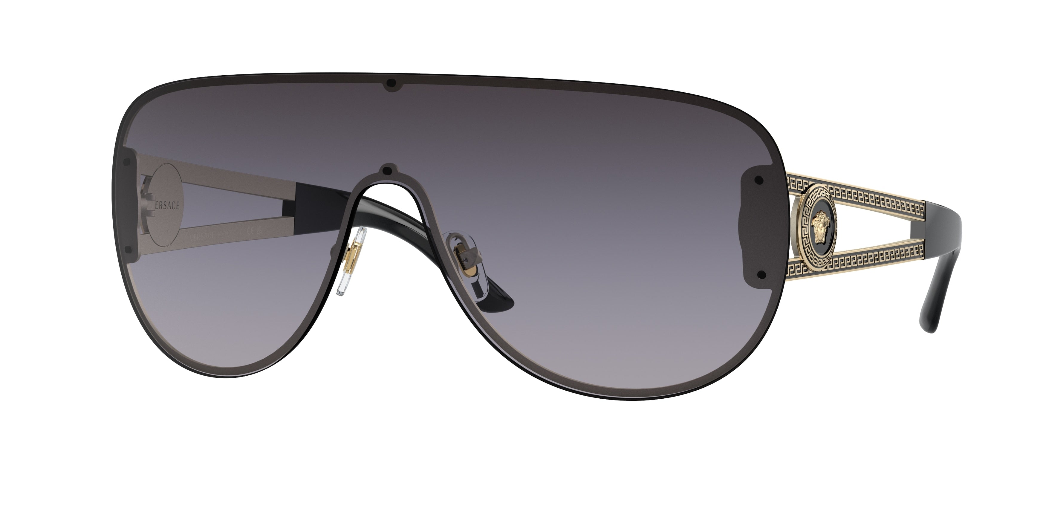 Versace VE2166 Pilot Sunglasses  12528G-Pale Gold 41-140-141 - Color Map Gold