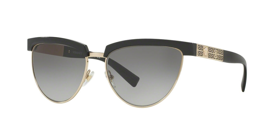 Versace VE2169 Cat Eye Sunglasses  125211-BLACK/PALE GOLD 56-16-140 - Color Map black