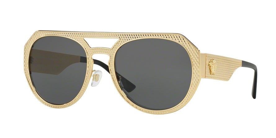 Versace VE2175 Round Sunglasses  100287-GOLD 60-17-140 - Color Map gold