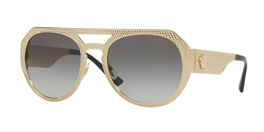 Versace VE2175 Round Sunglasses  125211-PALE GOLD 60-17-140 - Color Map gold