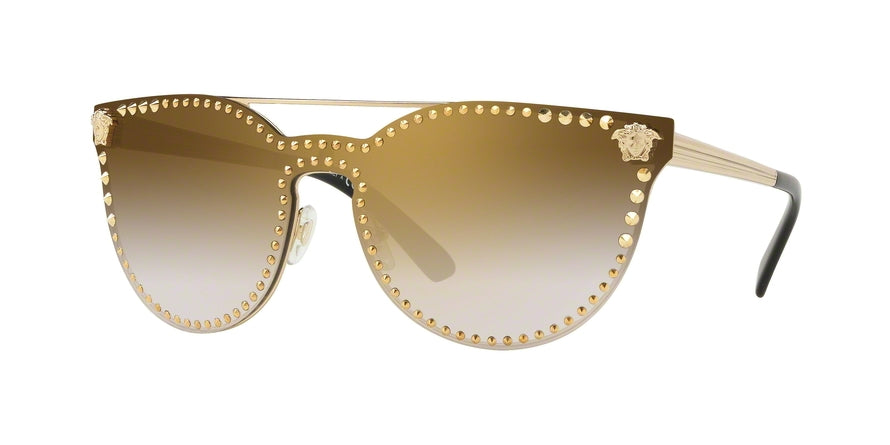 Versace VE2177 Cat Eye Sunglasses  12526U-PALE GOLD 45-145-140 - Color Map gold