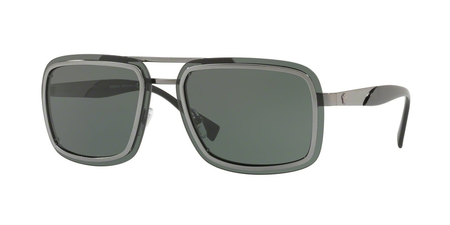 Versace VE2183 Square Sunglasses  100171-GUNMETAL 63-12-140 - Color Map gunmetal