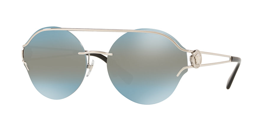 Versace VE2184 Round Sunglasses  10007C-SILVER 61-17-140 - Color Map silver