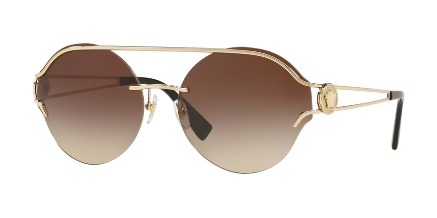 Versace VE2184 Round Sunglasses  125213-PALE GOLD 61-17-140 - Color Map gold