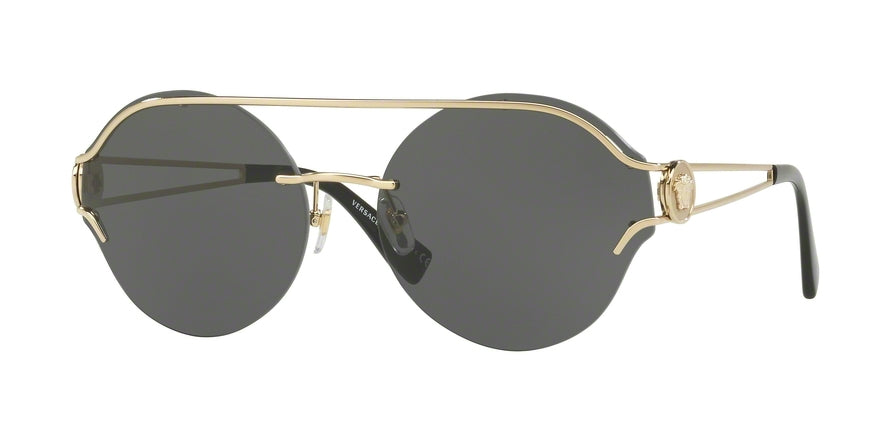 Versace VE2184 Round Sunglasses  125287-PALE GOLD 61-17-140 - Color Map gold