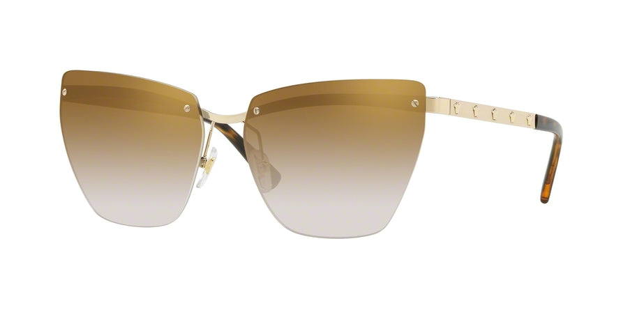 Versace VE2190 Irregular Sunglasses  12526E-PALE GOLD 58-14-140 - Color Map gold