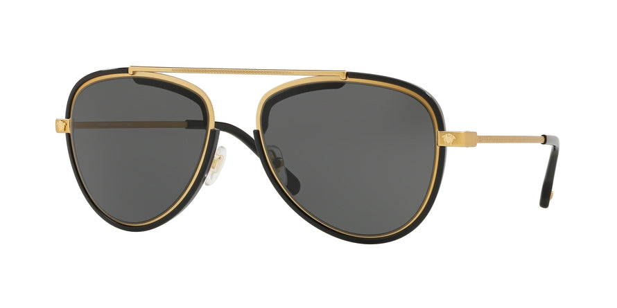 Versace VE2193 Phantos Sunglasses  142887-TRIBUTE GOLD/BLACK 56-18-140 - Color Map black