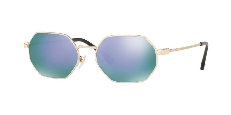 Versace VE2194 Rectangle Sunglasses  12524V-PALE GOLD 53-17-140 - Color Map gold