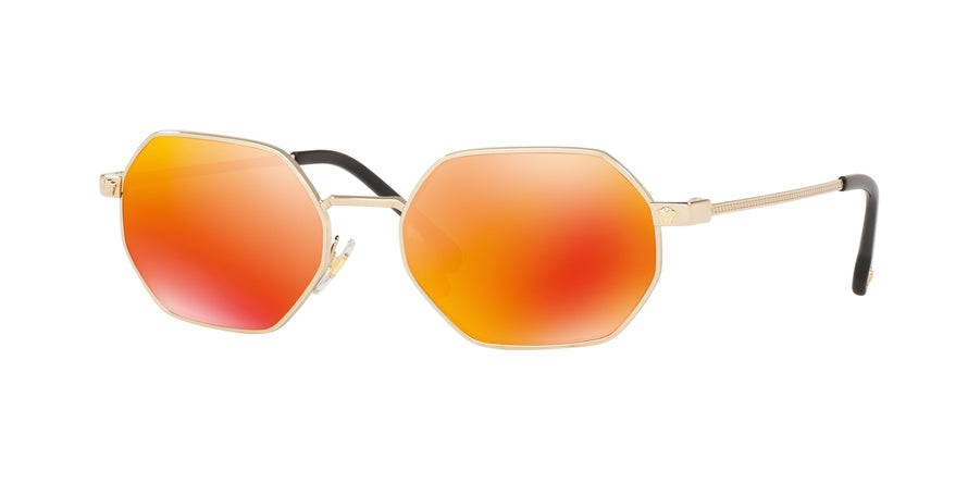 Versace VE2194 Rectangle Sunglasses  12526Q-PALE GOLD 53-17-140 - Color Map gold