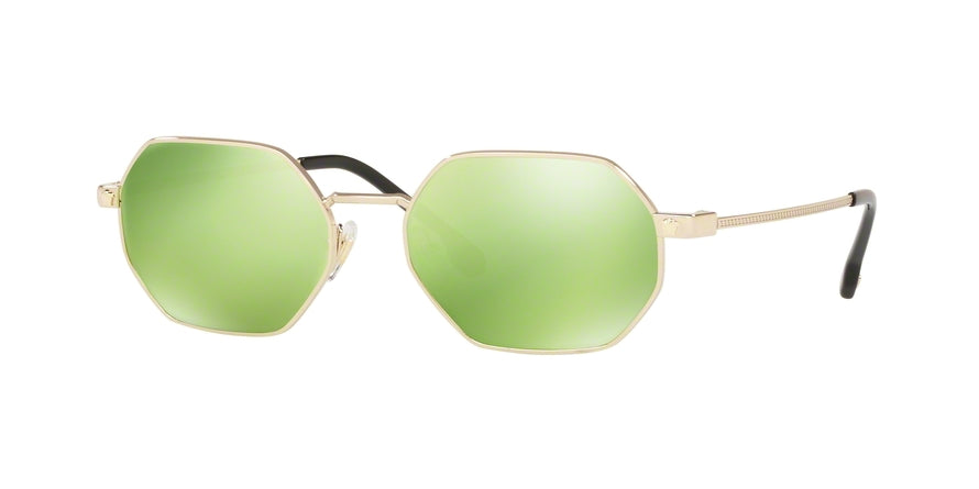 Versace VE2194 Rectangle Sunglasses  12528N-PALE GOLD 53-17-140 - Color Map gold