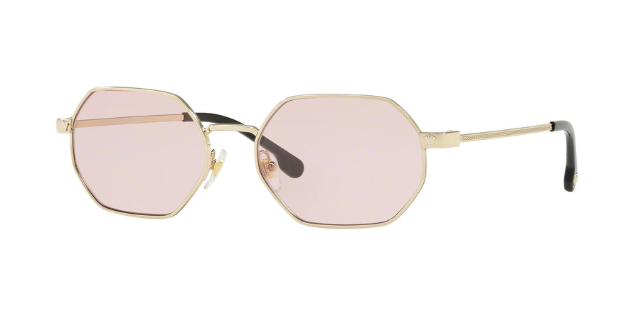 Versace VE2194 Rectangle Sunglasses  1252/5-PALE GOLD 53-17-140 - Color Map gold