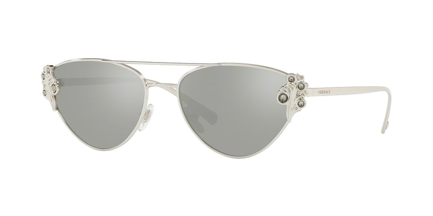 Versace VE2195B Cat Eye Sunglasses  10006G-SILVER 56-16-140 - Color Map silver