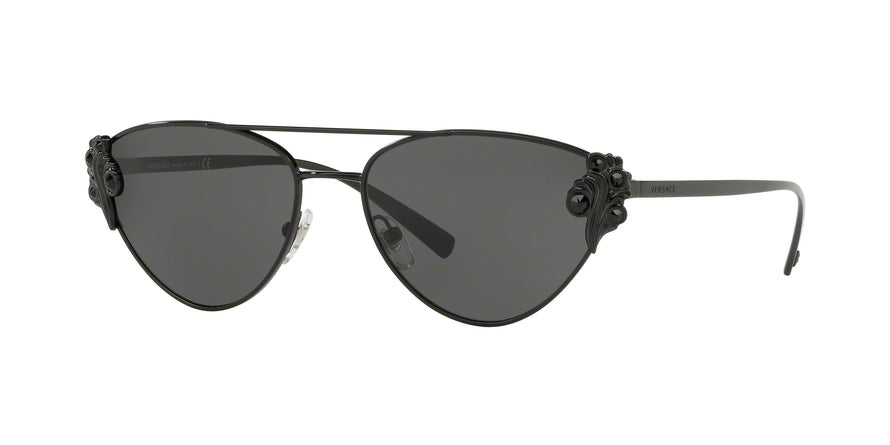 Versace VE2195B Cat Eye Sunglasses  100987-BLACK 56-16-140 - Color Map black