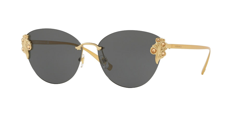 Versace VE2196B Cat Eye Sunglasses  142887-TRIBUTE GOLD 58-15-140 - Color Map gold