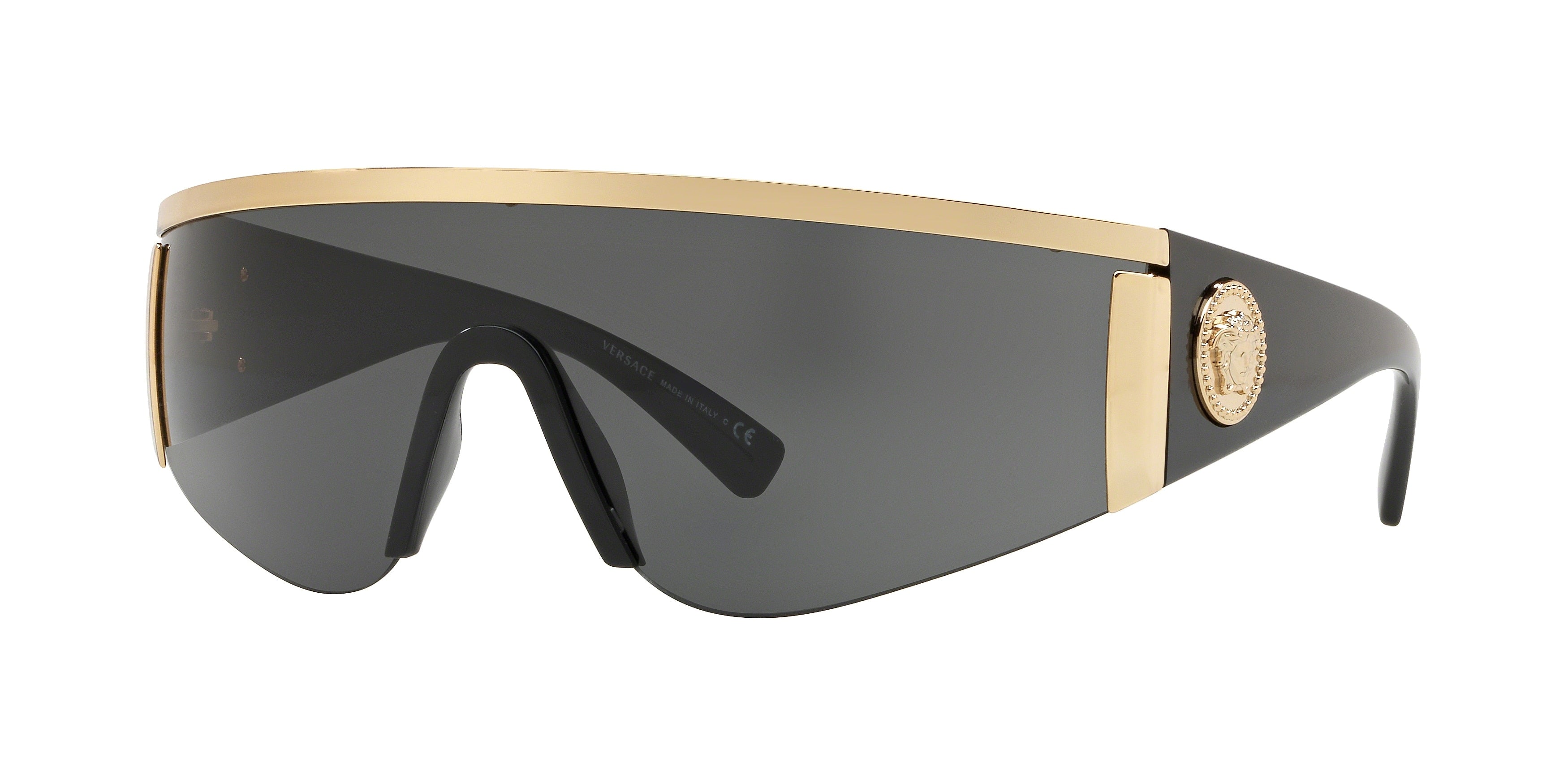 Versace VE2197 Irregular Sunglasses  100087-Gold 40-130-140 - Color Map Gold