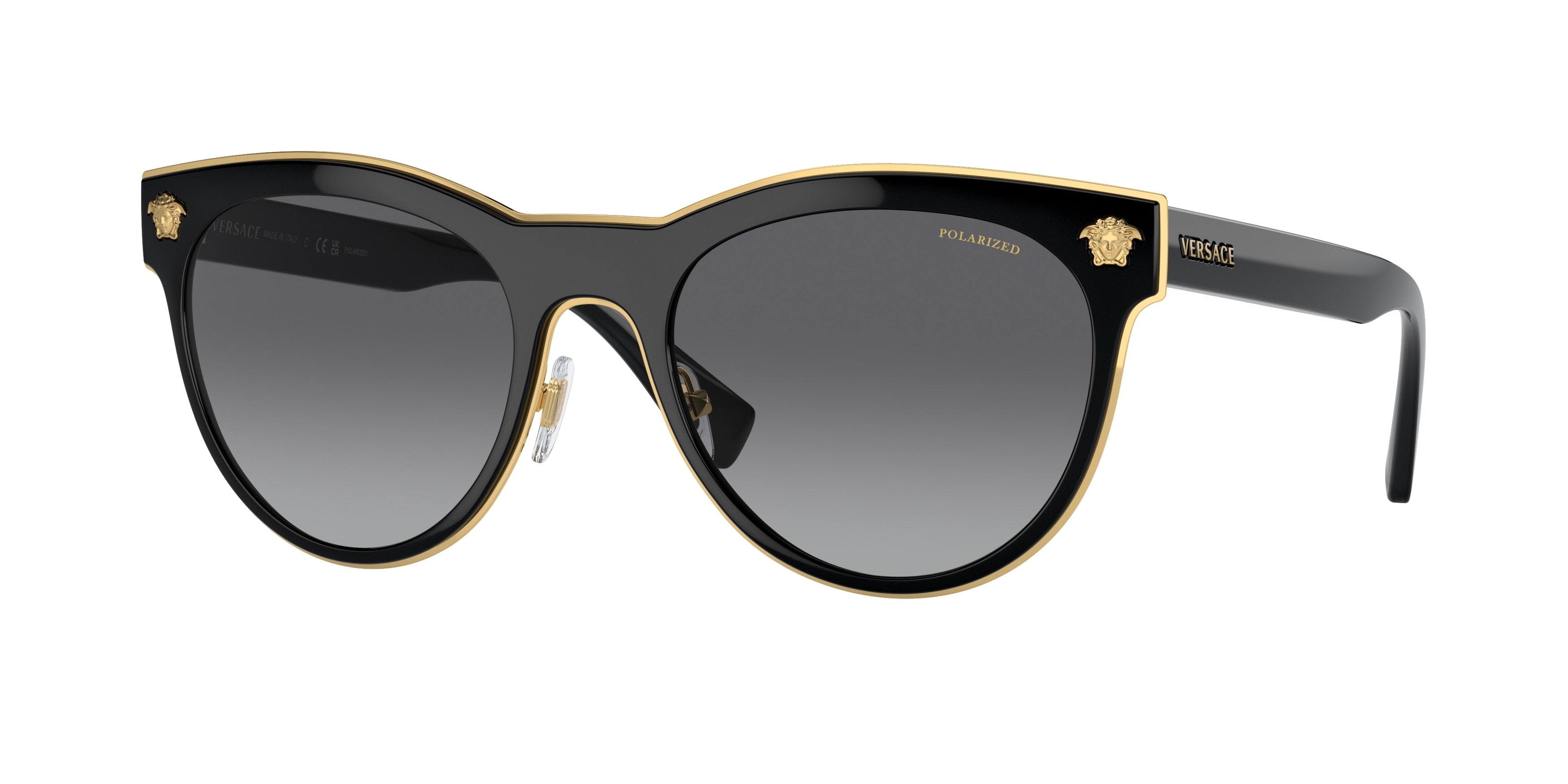 Versace VE2198 Phantos Sunglasses  1002T3-Black 54-145-20 - Color Map Black