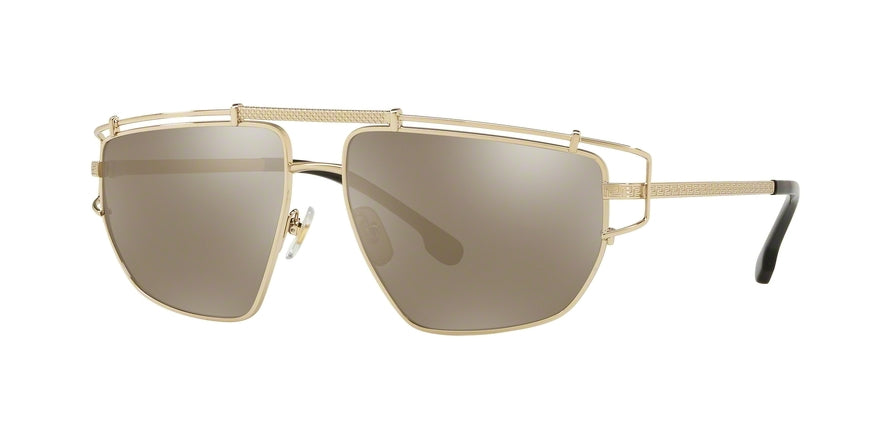 Versace VE2202 Irregular Sunglasses  12525A-PALE GOLD 57-14-140 - Color Map gold