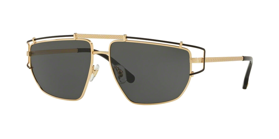 Versace VE2202 Irregular Sunglasses  143687-GOLD 57-14-140 - Color Map gold