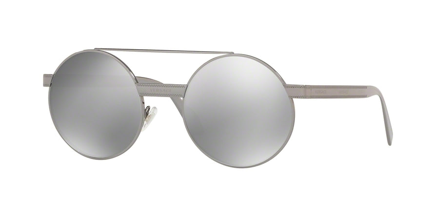 Versace VE2210 Round Sunglasses  10016G-GUNMETAL 52-21-140 - Color Map gunmetal