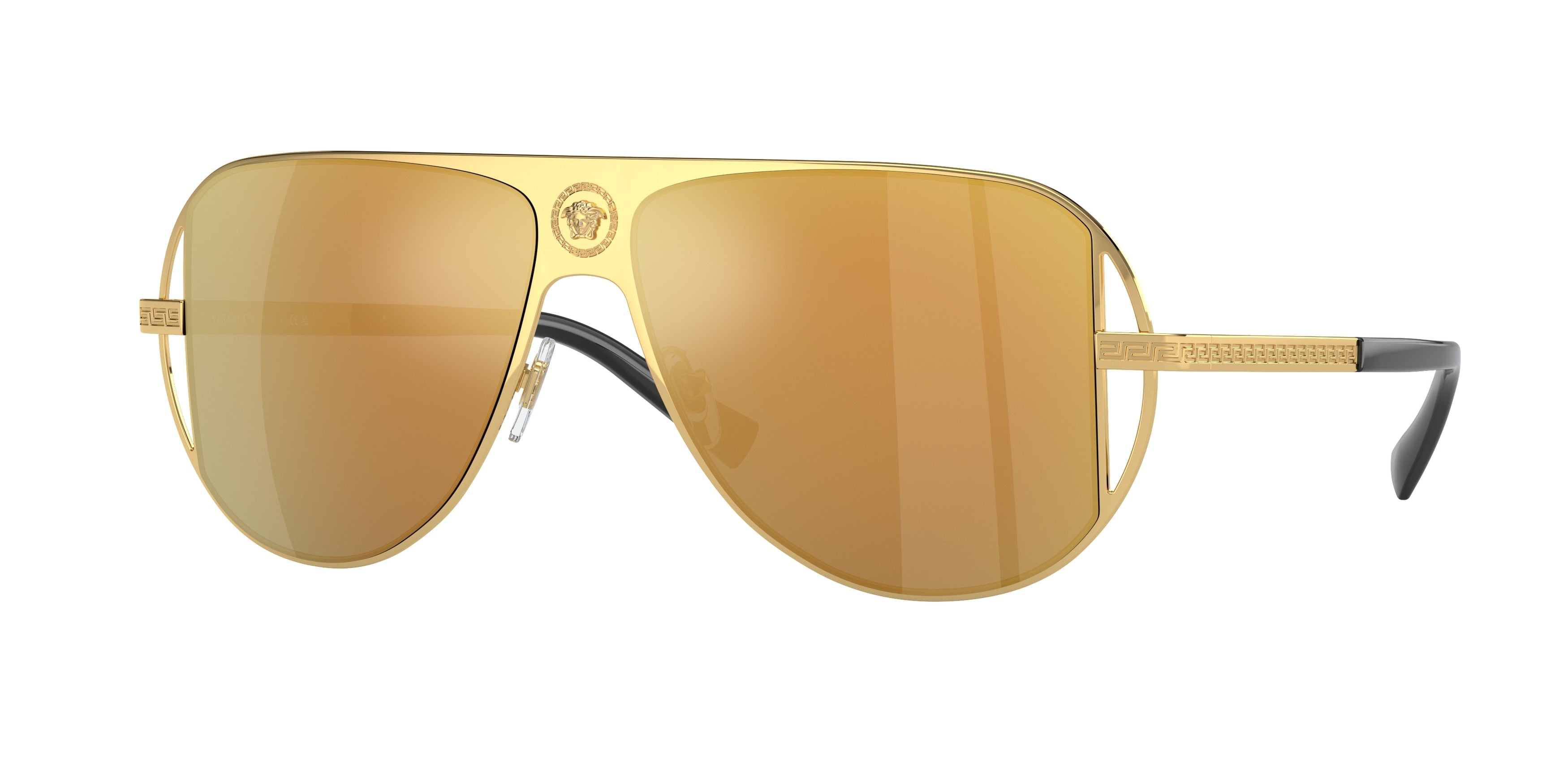Versace VE2212 Pilot Sunglasses  10027P-Gold 56-140-13 - Color Map Gold