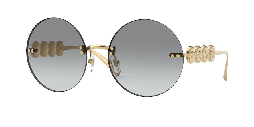 Versace VE2214 Round Sunglasses  100211-GOLD 59-18-135 - Color Map grey