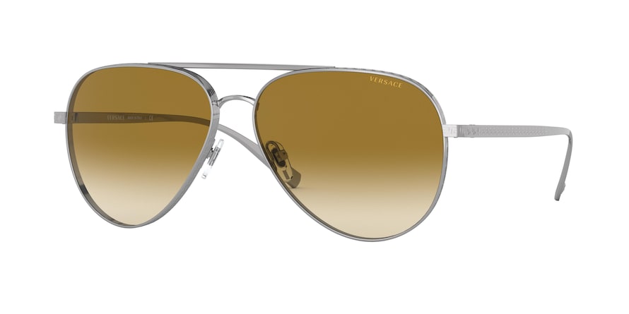 Versace VE2217 Pilot Sunglasses  100113-GUNMETAL 59-14-140 - Color Map gunmetal