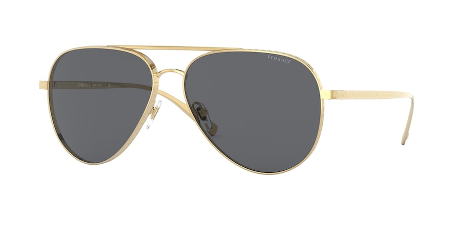 Versace VE2217 Pilot Sunglasses  100287-GOLD 59-14-140 - Color Map gold
