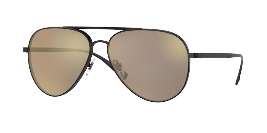 Versace VE2217 Pilot Sunglasses  12615A-MATTE BLACK 59-14-140 - Color Map black
