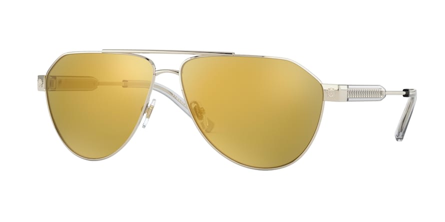 Versace VE2223 Pilot Sunglasses  12527P-PALE GOLD 62-13-140 - Color Map gold