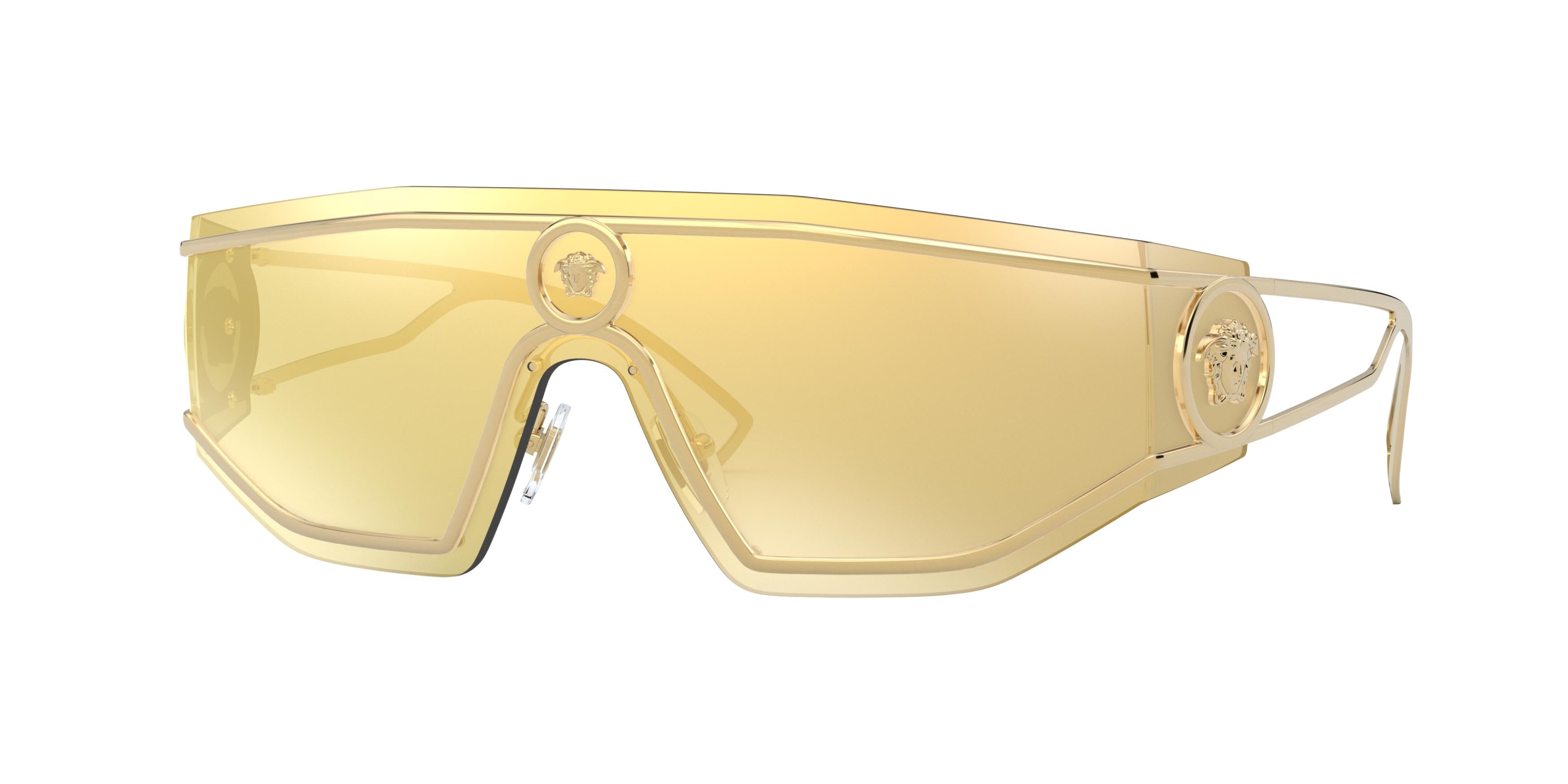 Versace VE2226 Irregular Sunglasses  10027P-Gold 45-115-145 - Color Map Gold