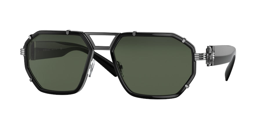 Versace VE2228 Irregular Sunglasses  100171-BLACK 59-18-145 - Color Map black